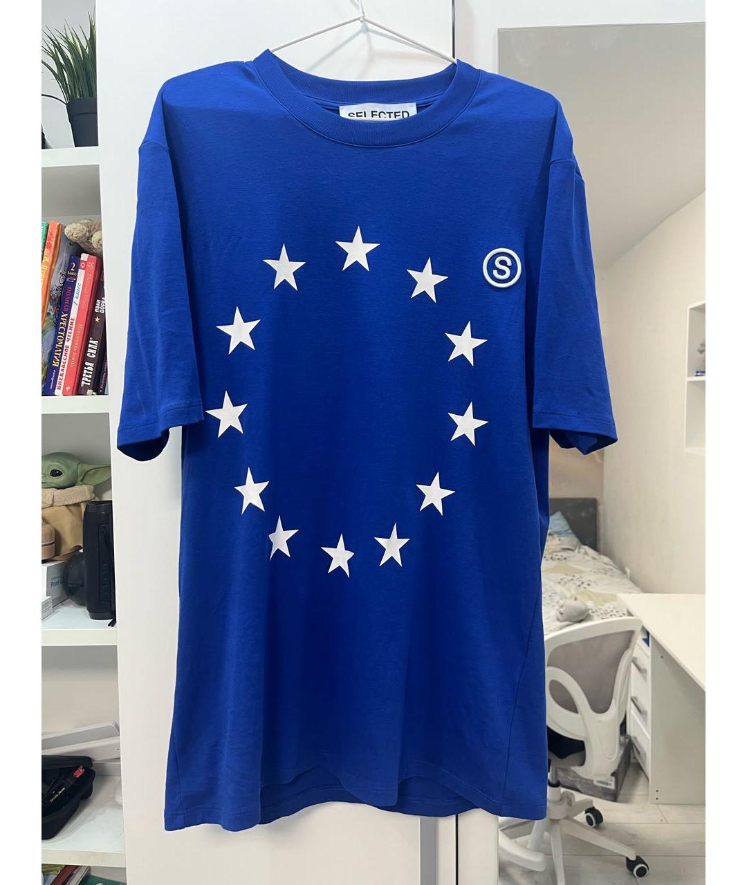 ETUDES Синяя хлопковая футболка, фото 5