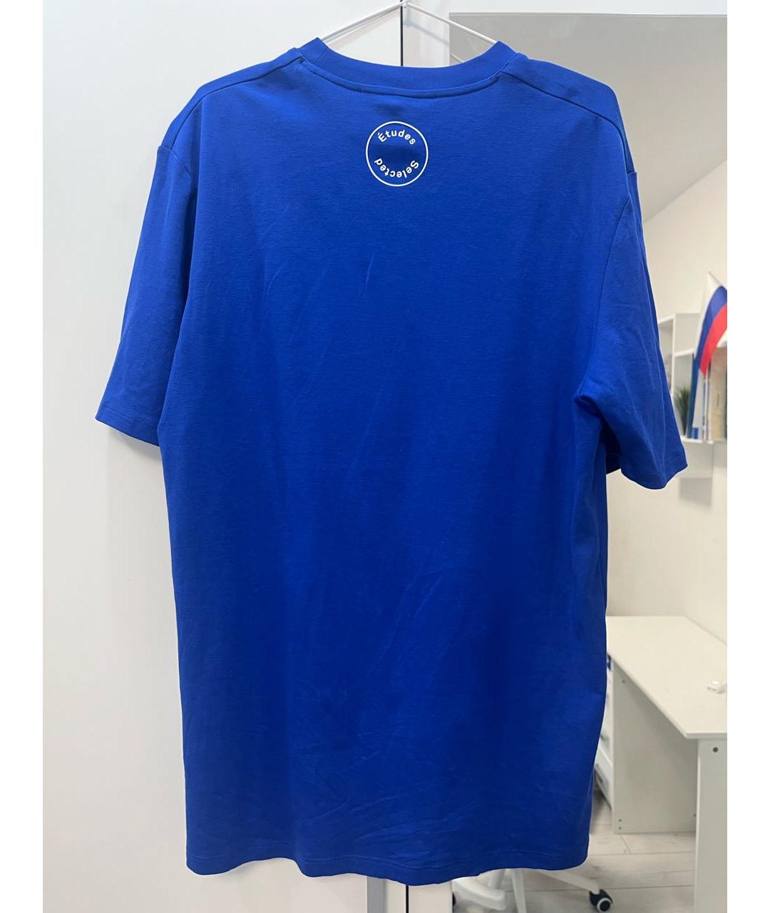 ETUDES Синяя хлопковая футболка, фото 2