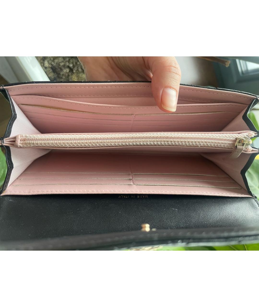 CHANEL Черный кожаный кошелек, фото 4