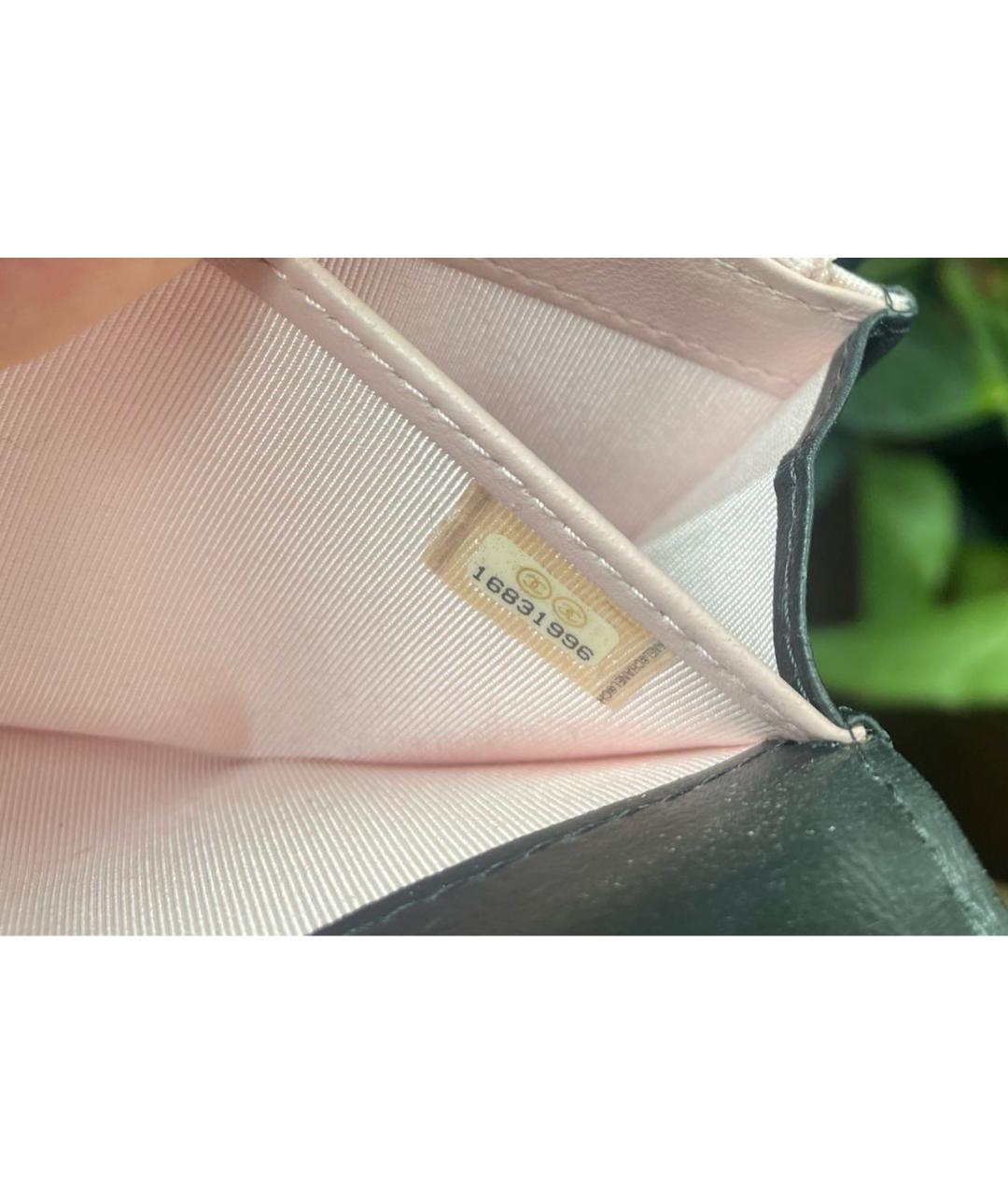 CHANEL Черный кожаный кошелек, фото 5