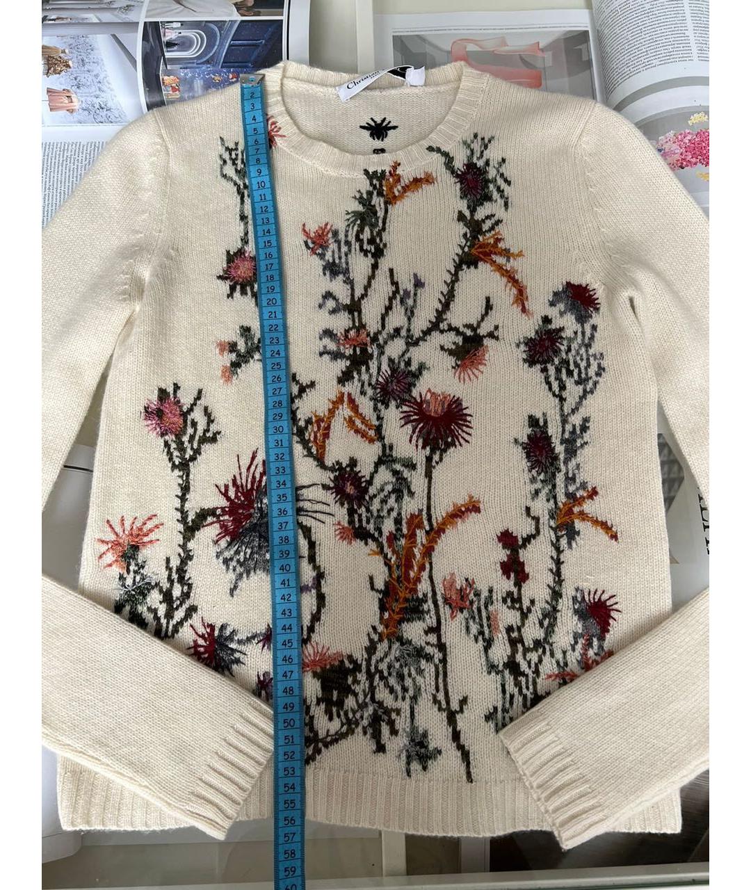 CHRISTIAN DIOR Бежевый джемпер / свитер, фото 8