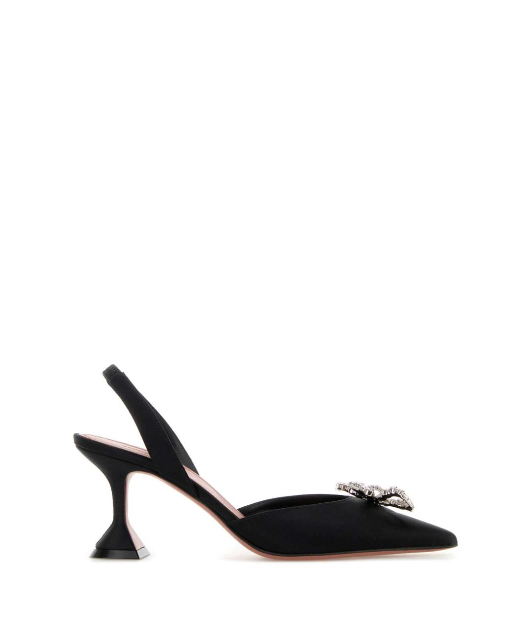 Amina Muaddi Черные кожаные туфли, фото 1