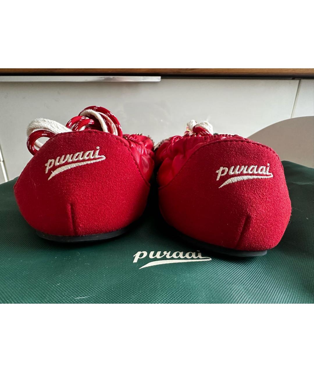 PURAAI Красные кеды из искусственной кожи, фото 4