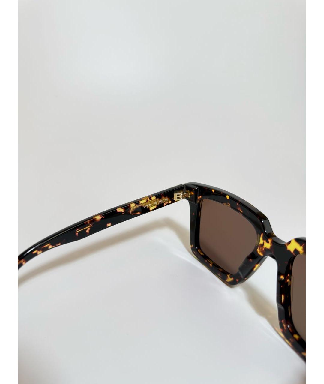 BOTTEGA VENETA Коричневые пластиковые солнцезащитные очки, фото 3