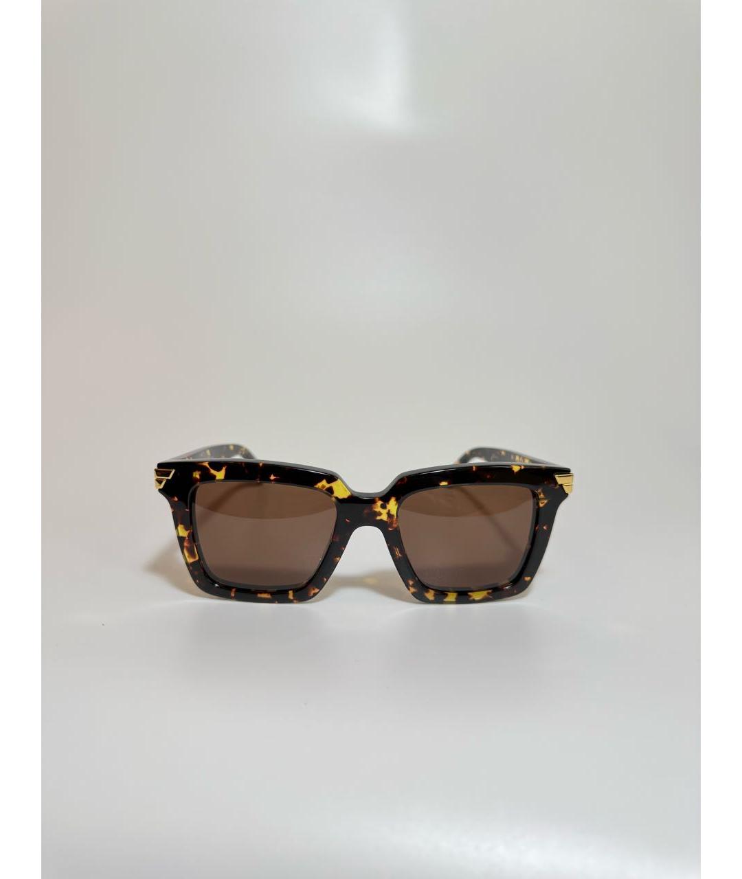 BOTTEGA VENETA Коричневые пластиковые солнцезащитные очки, фото 5