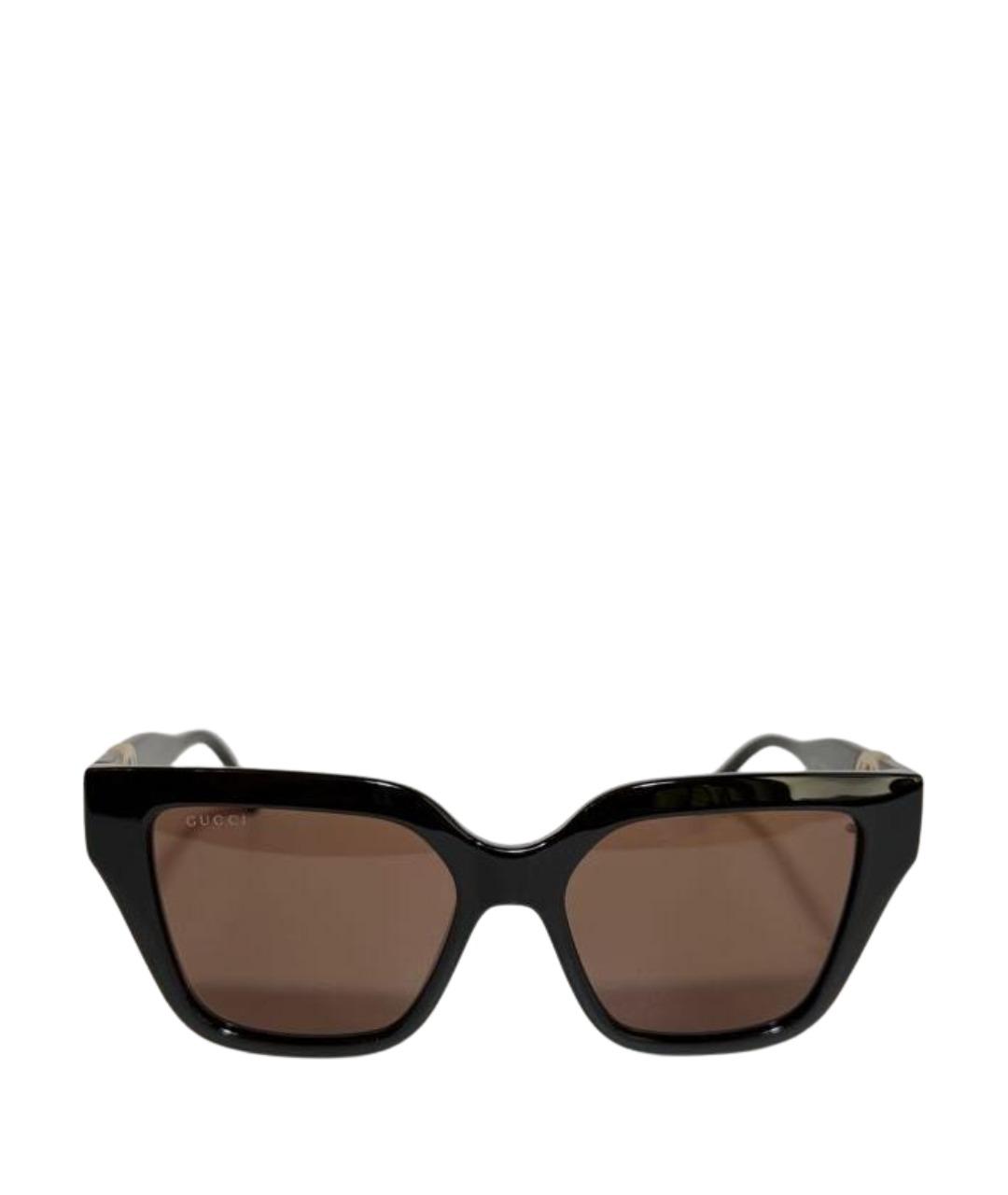GUCCI Черные пластиковые солнцезащитные очки, фото 1