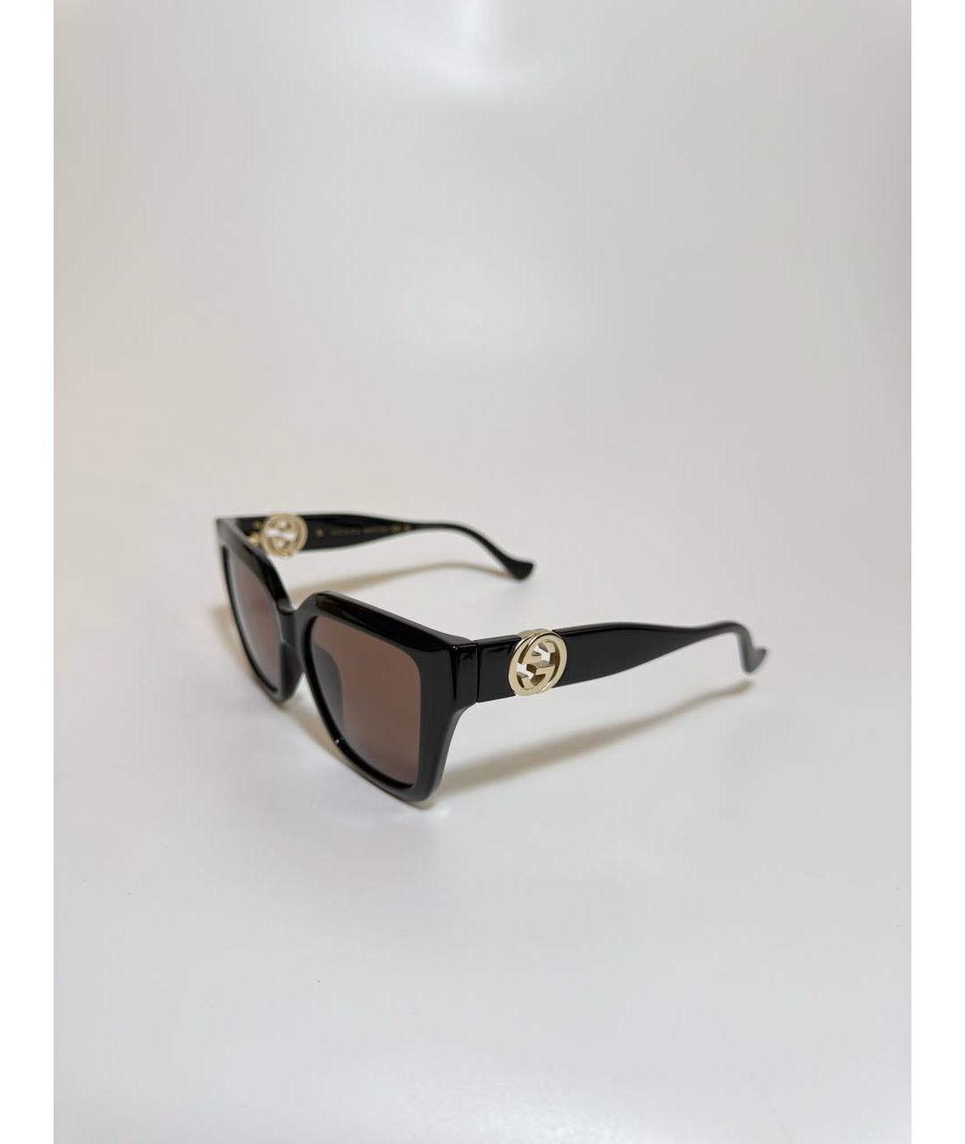 GUCCI Черные пластиковые солнцезащитные очки, фото 2