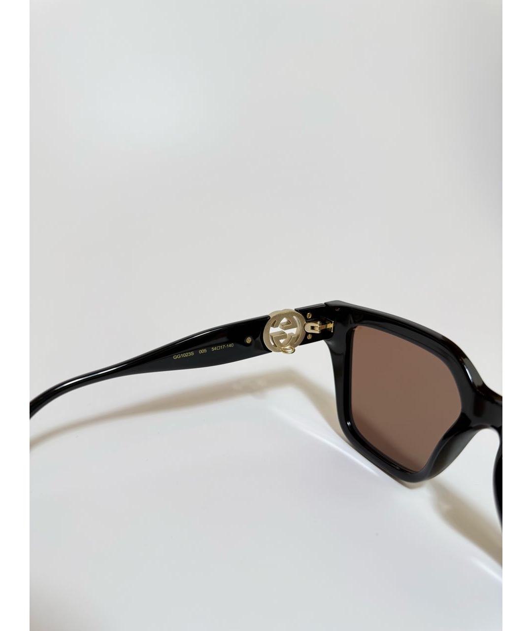 GUCCI Черные пластиковые солнцезащитные очки, фото 3