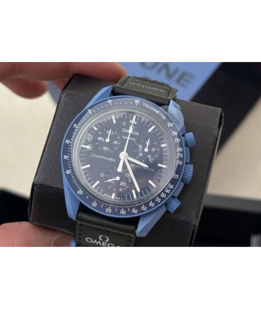 Swatch Синие керамические часы, фото 2