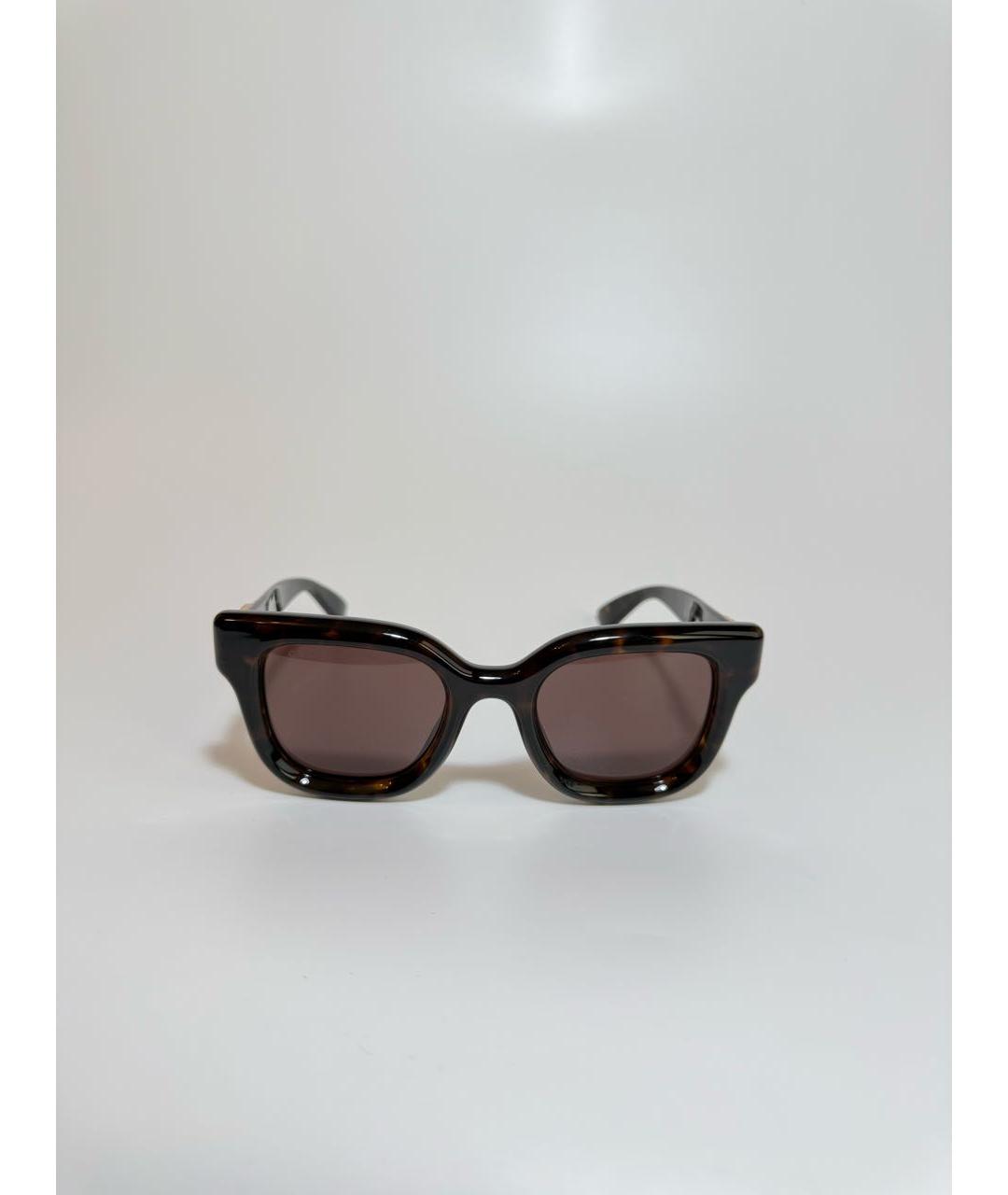 GUCCI Коричневые пластиковые солнцезащитные очки, фото 5