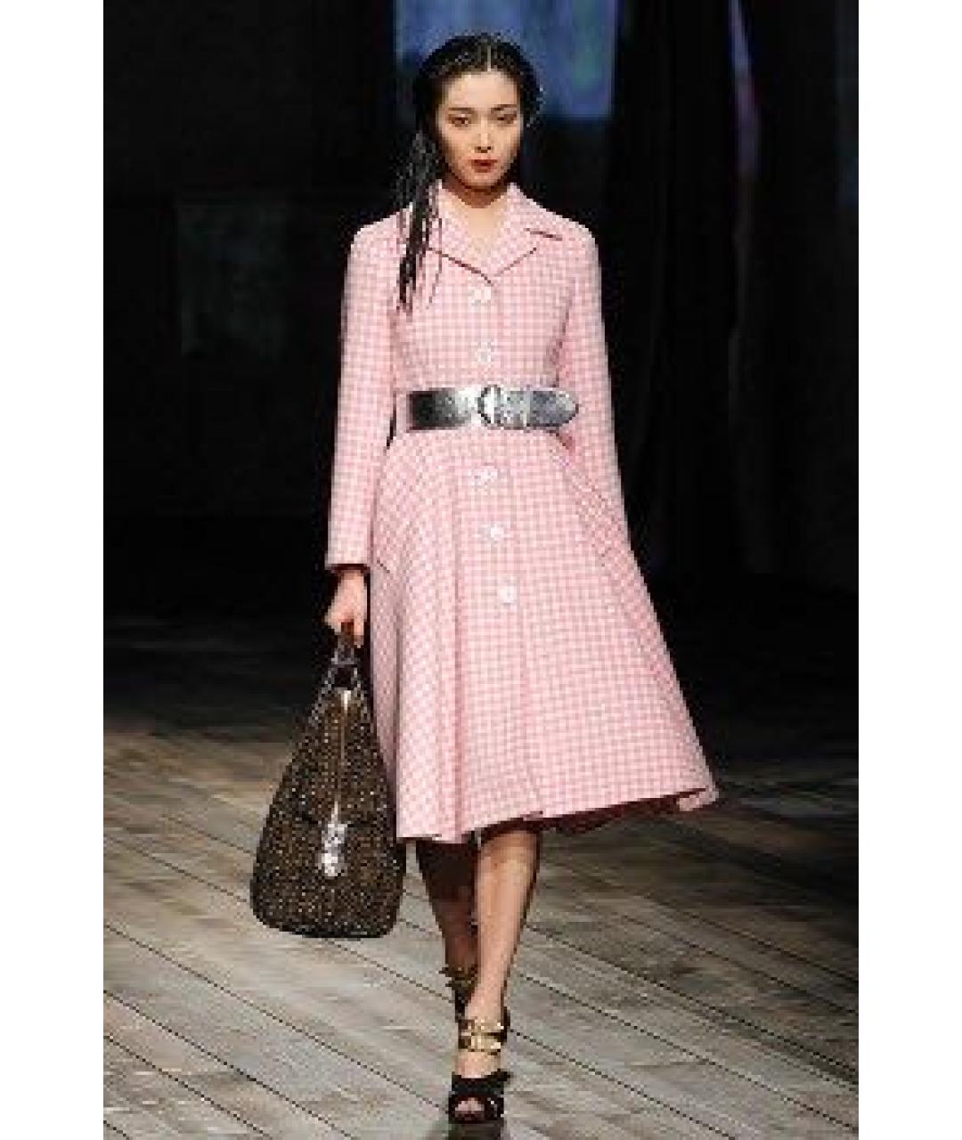 PRADA Розовое шерстяное пальто, фото 7