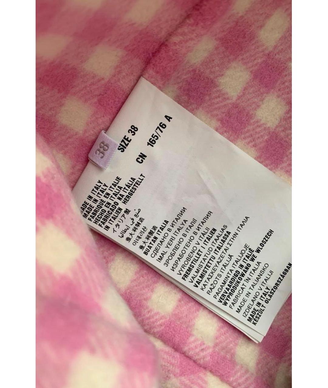 PRADA Розовое шерстяное пальто, фото 5