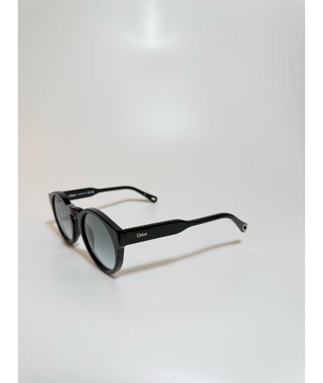 CHLOE Черные пластиковые солнцезащитные очки, фото 2