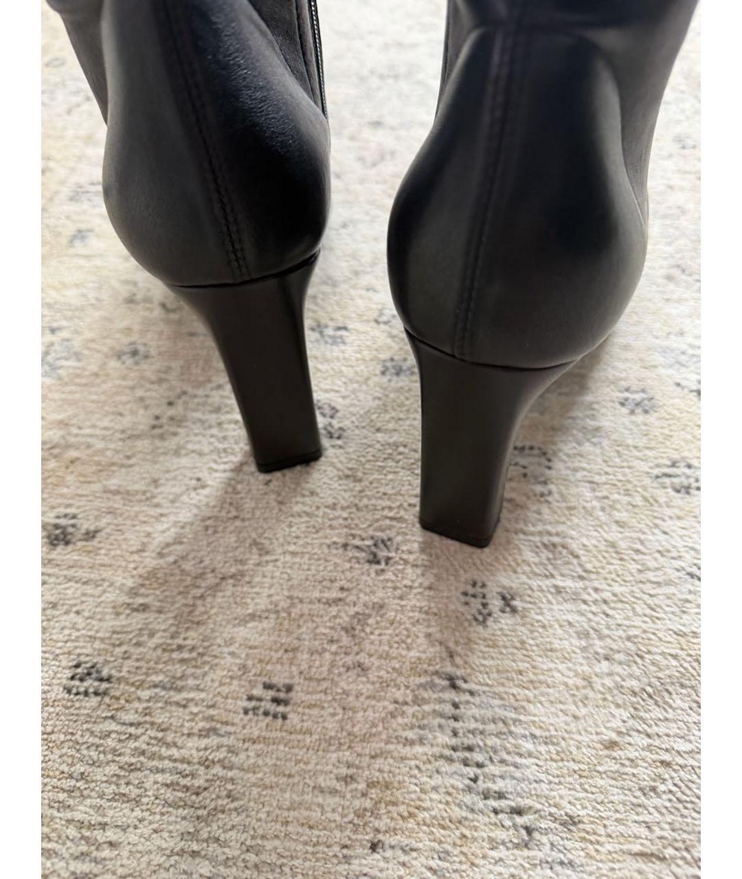 TOTEME Черные кожаные ботфорты, фото 4