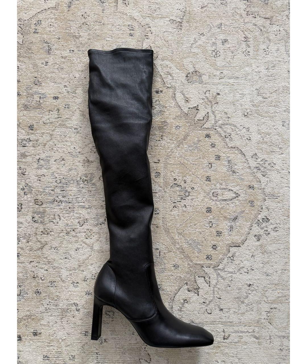 TOTEME Черные кожаные ботфорты, фото 6