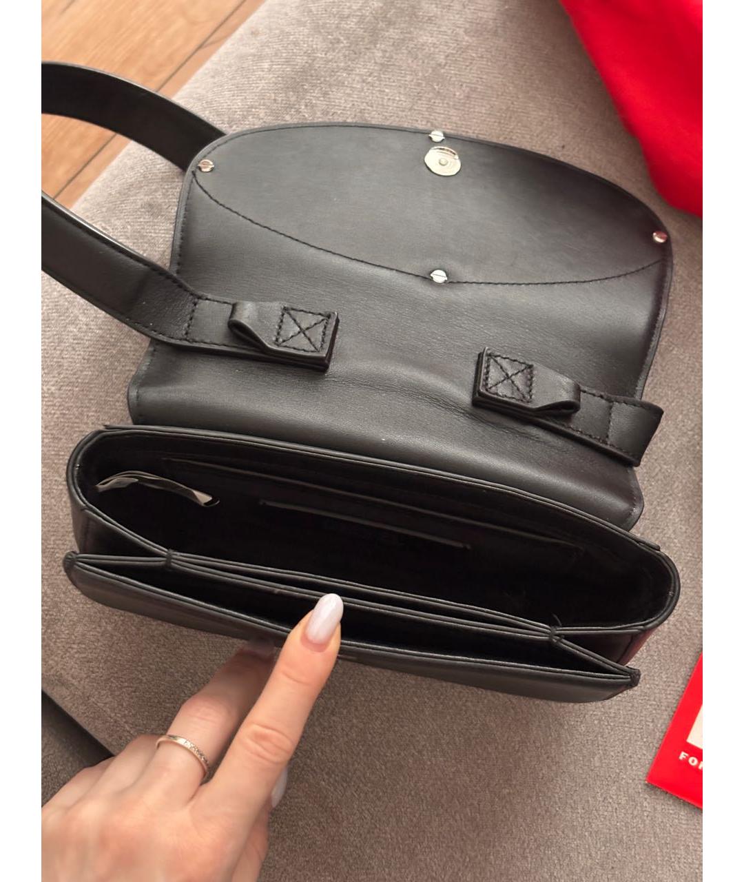 DIESEL Черная кожаная сумка через плечо, фото 4