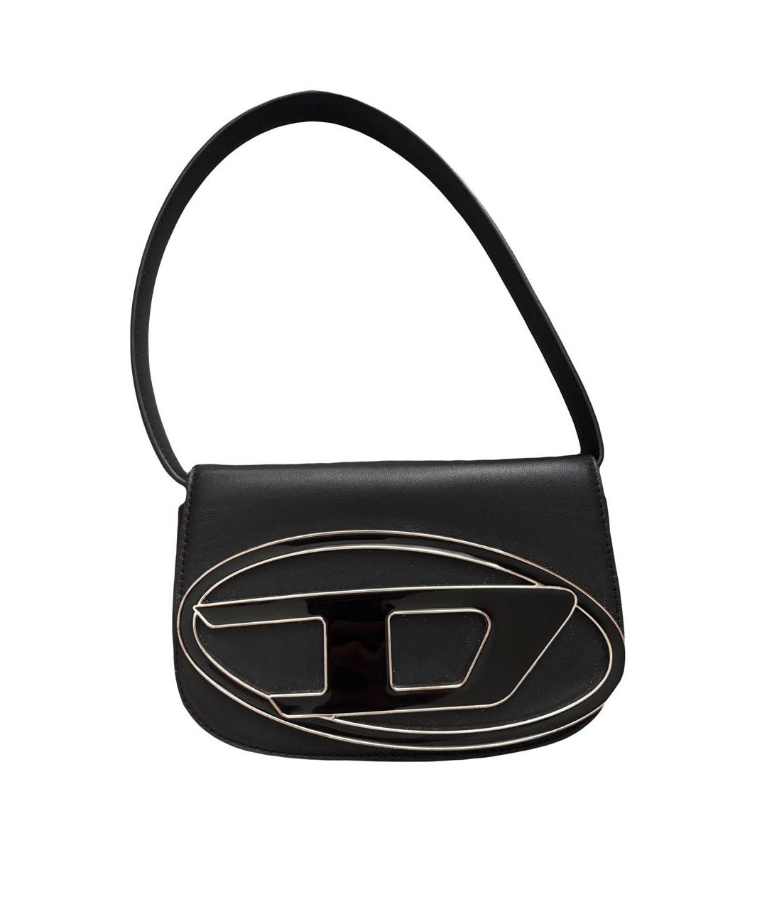 DIESEL Черная кожаная сумка через плечо, фото 8