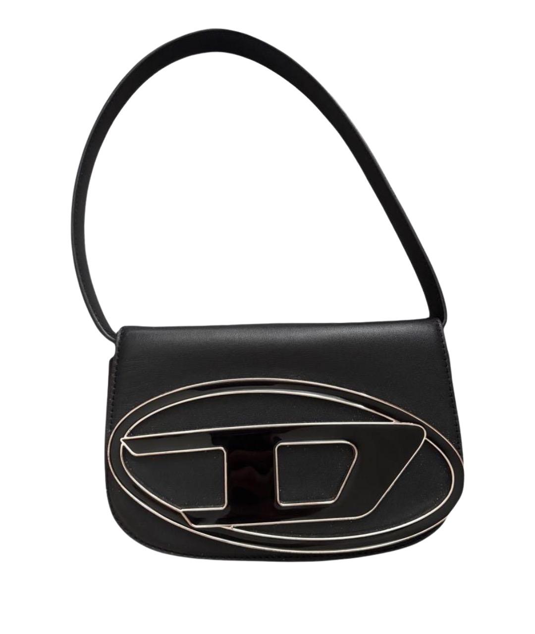 DIESEL Черная кожаная сумка через плечо, фото 1