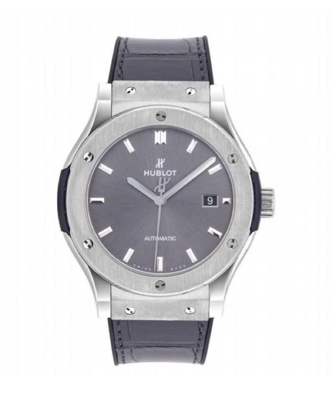 HUBLOT Серебряные платиновые часы, фото 1