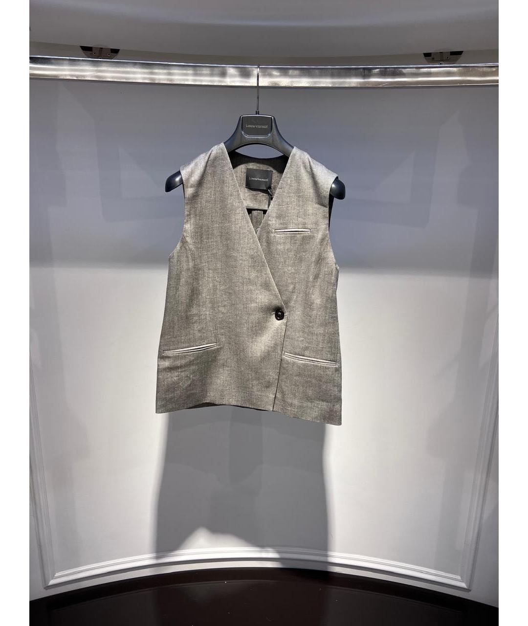 LORENA ANTONIAZZI Серый жилет, фото 2