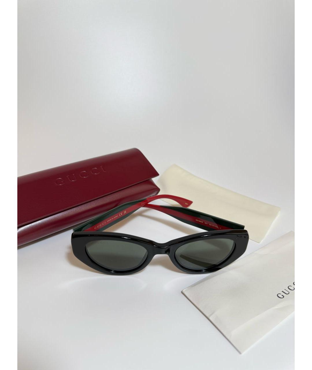 GUCCI Черные пластиковые солнцезащитные очки, фото 4