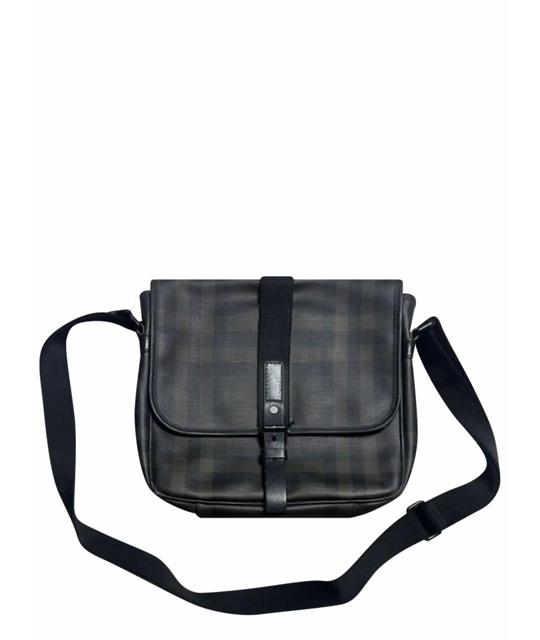 BURBERRY Антрацитовая барсетка, фото 1