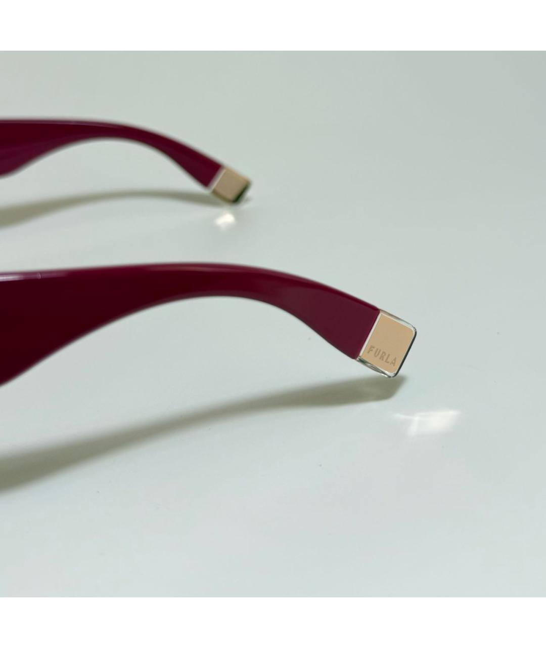 FURLA Бордовые пластиковые солнцезащитные очки, фото 3