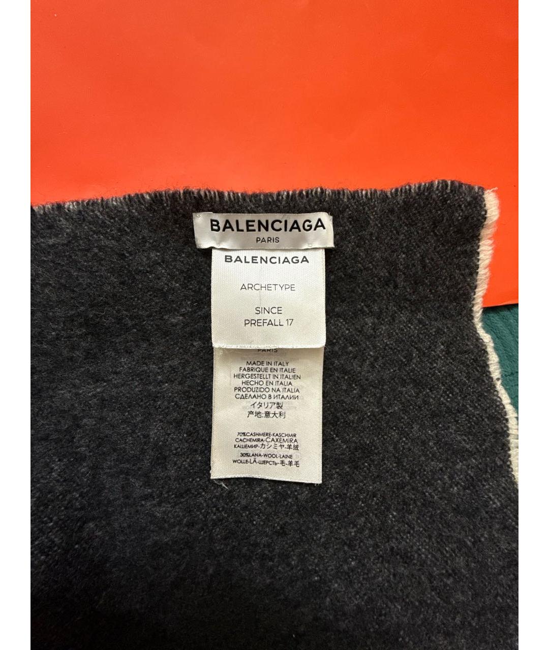 BALENCIAGA Мульти кашемировый шарф, фото 3