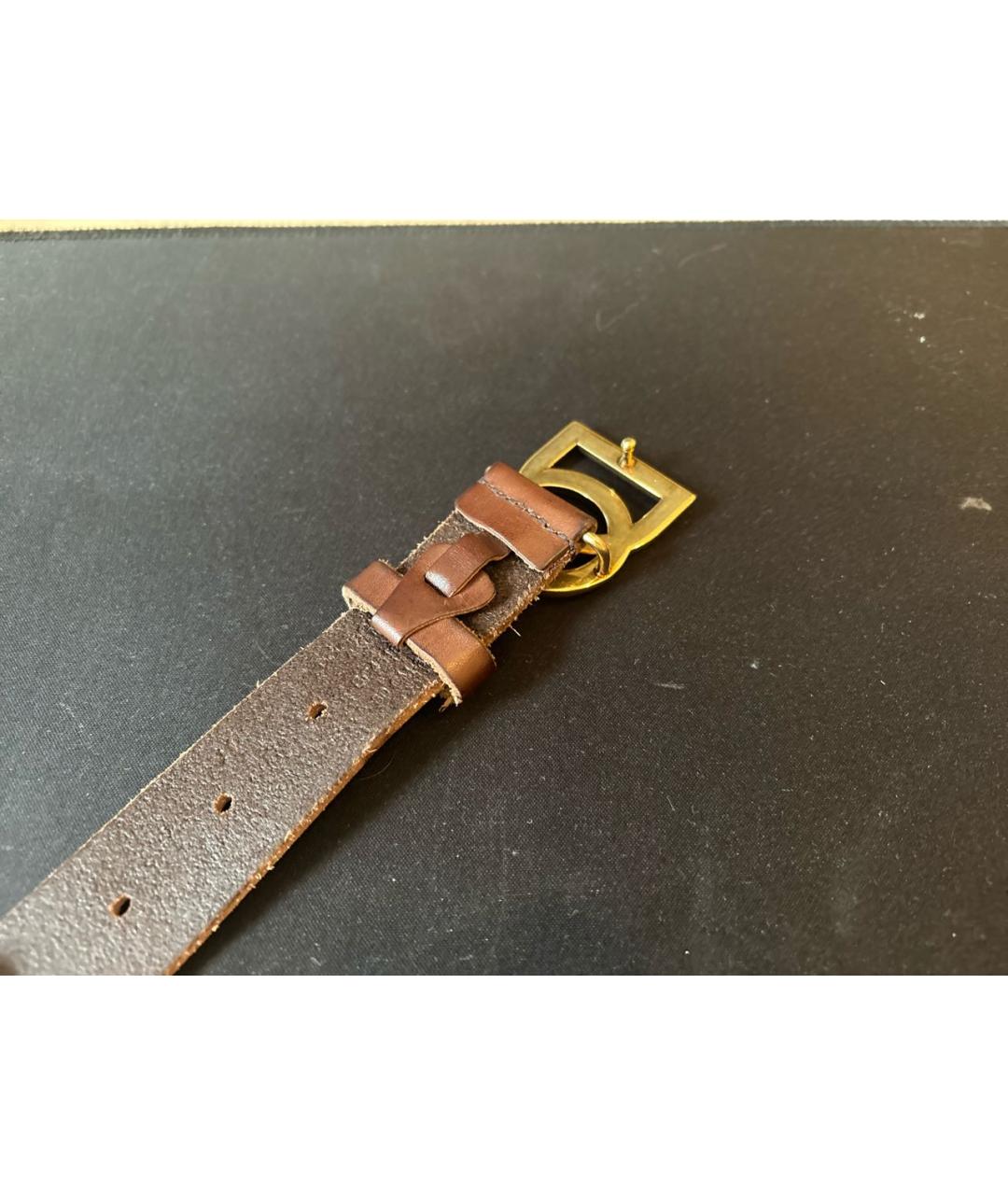 DOLCE&GABBANA Коричневый кожаный ремень, фото 2