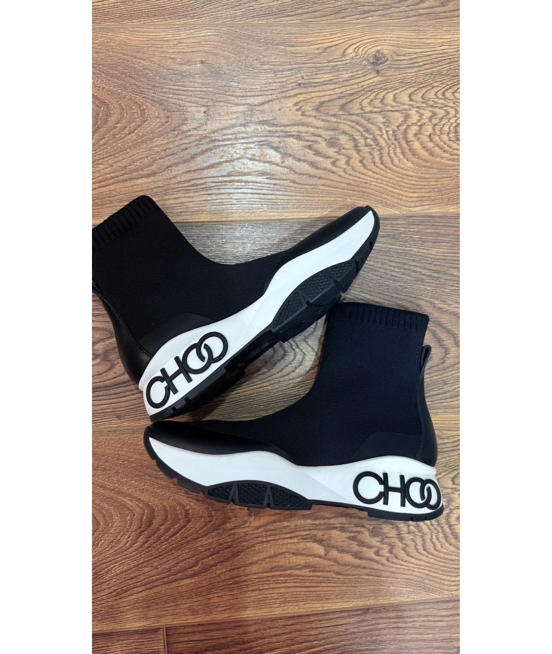 JIMMY CHOO Черные текстильные кеды, фото 8