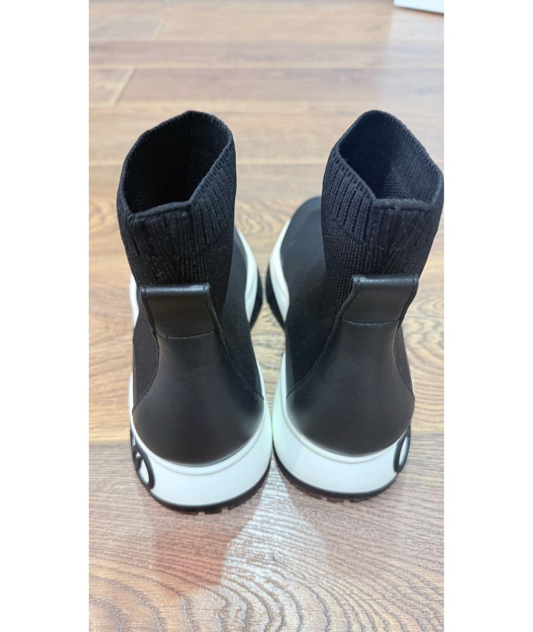 JIMMY CHOO Черные текстильные кеды, фото 5