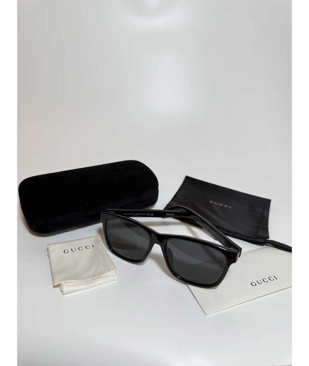 GUCCI Черные пластиковые солнцезащитные очки, фото 4