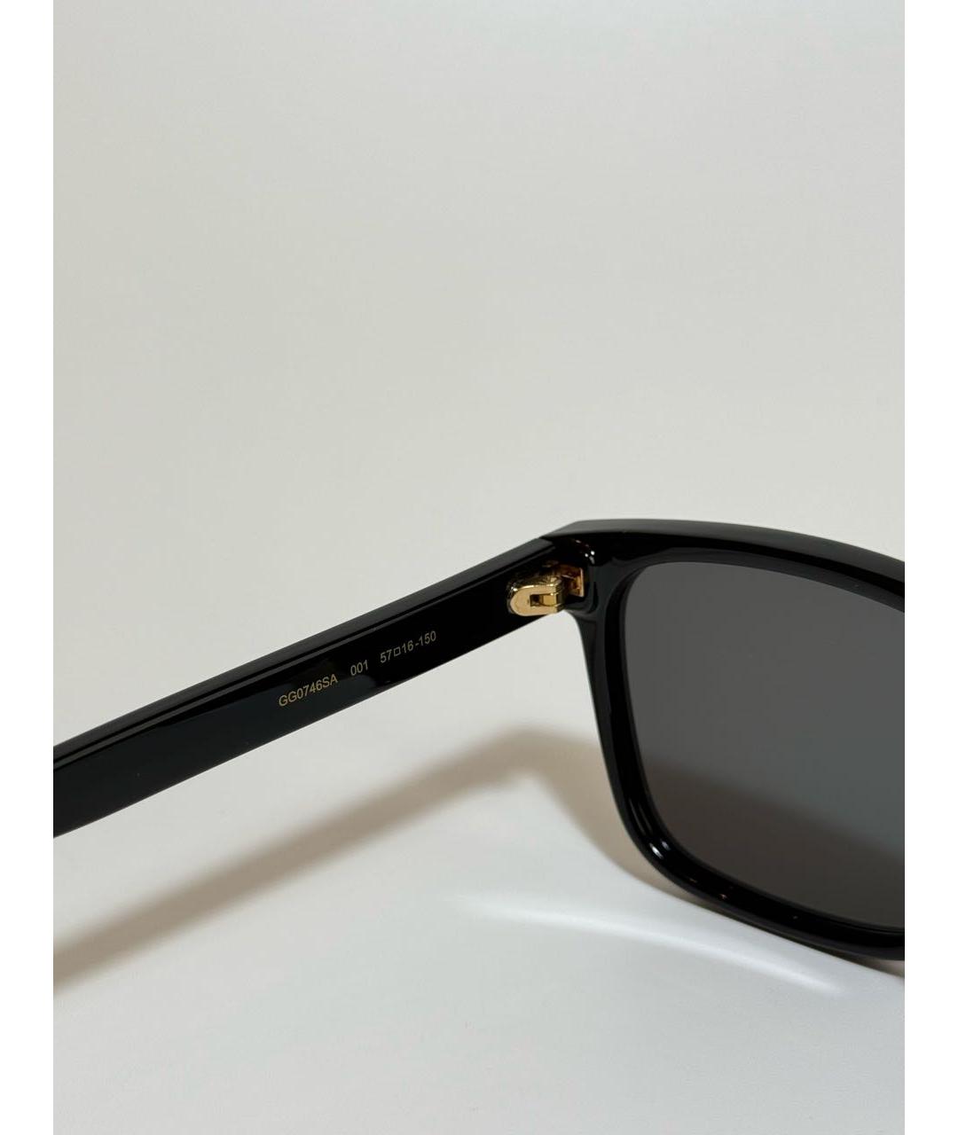 GUCCI Черные пластиковые солнцезащитные очки, фото 3