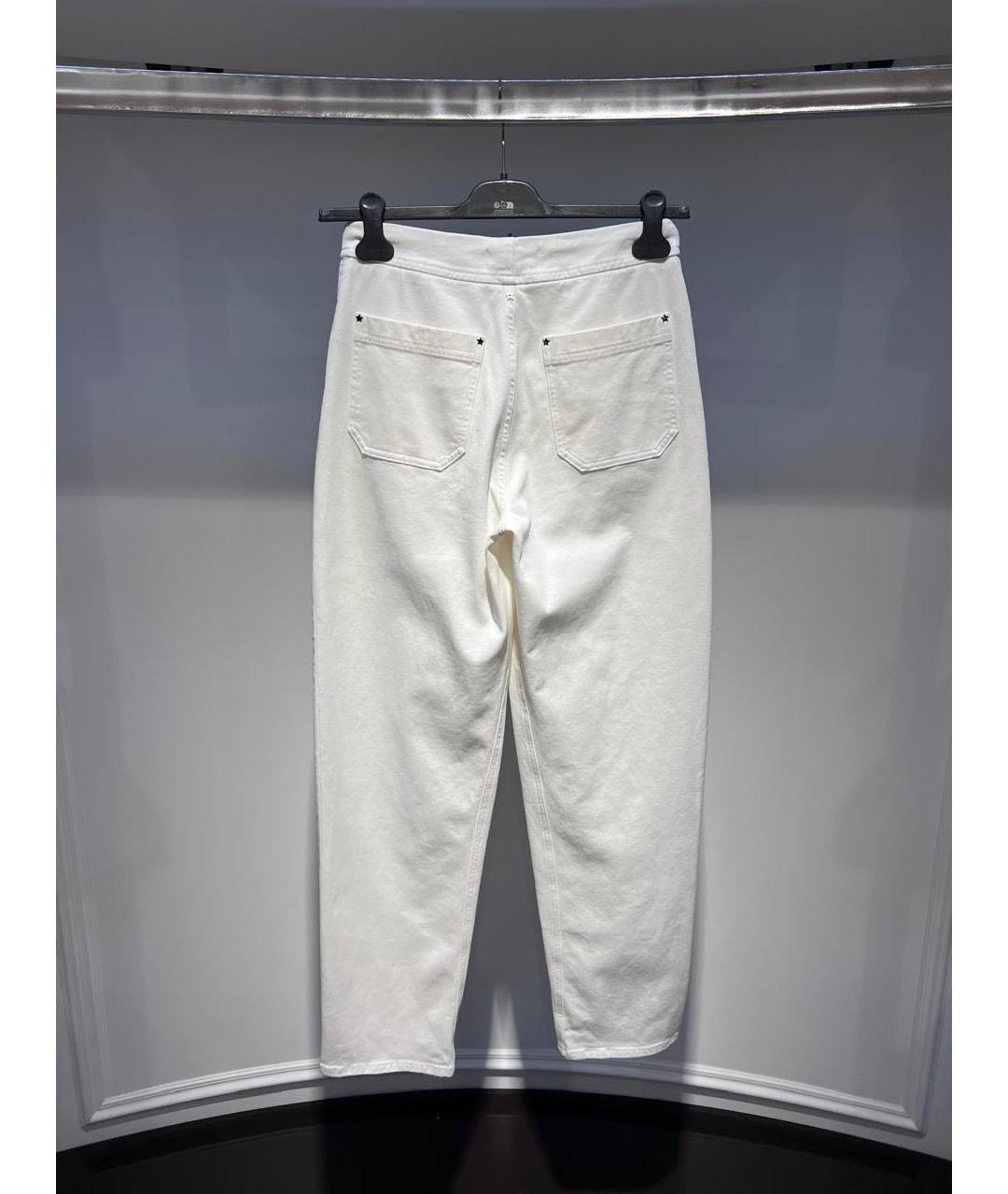 LORENA ANTONIAZZI Белые хлопковые прямые джинсы, фото 2