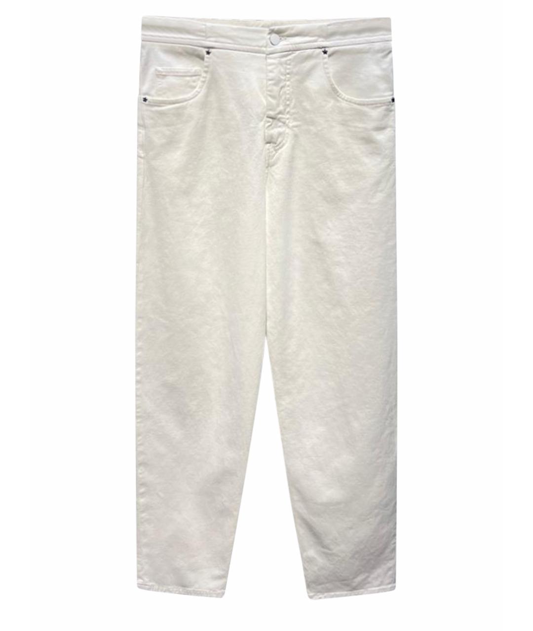 LORENA ANTONIAZZI Белые хлопковые прямые джинсы, фото 1
