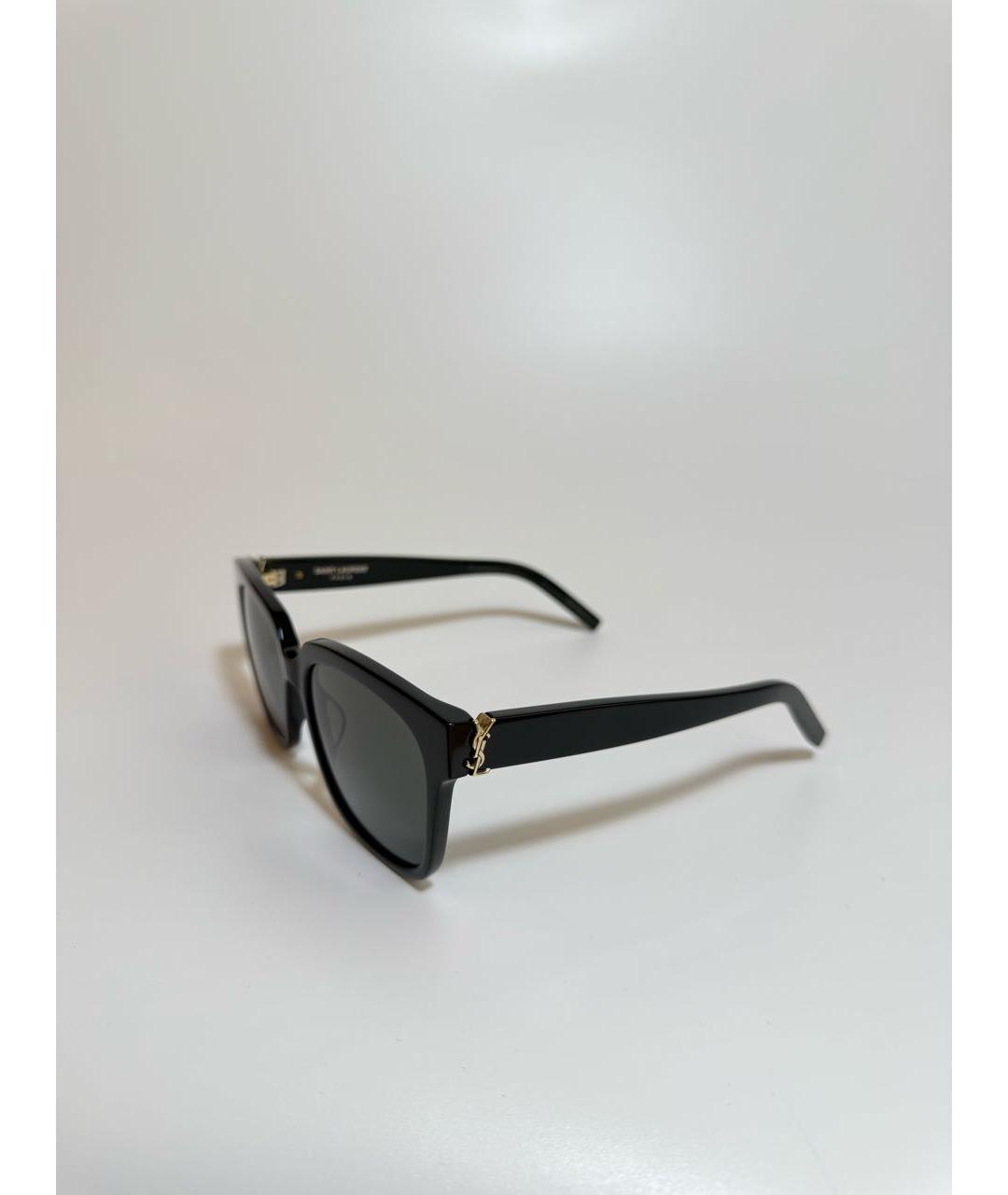 SAINT LAURENT Черные пластиковые солнцезащитные очки, фото 2