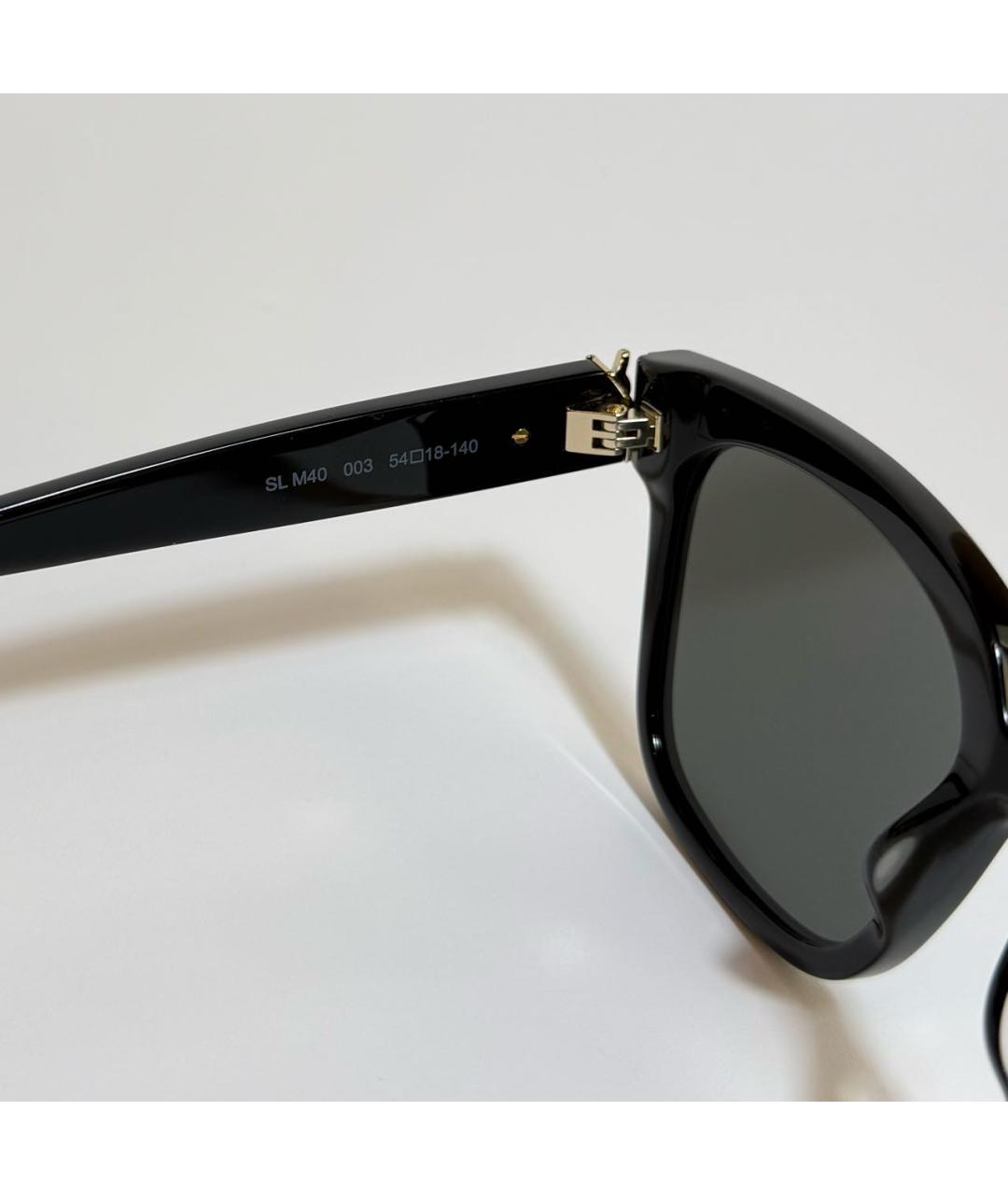 SAINT LAURENT Черные пластиковые солнцезащитные очки, фото 3