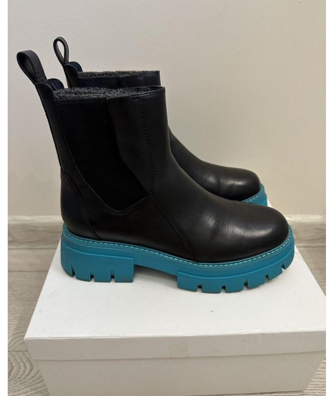 ASH Черные кожаные полусапоги, фото 6