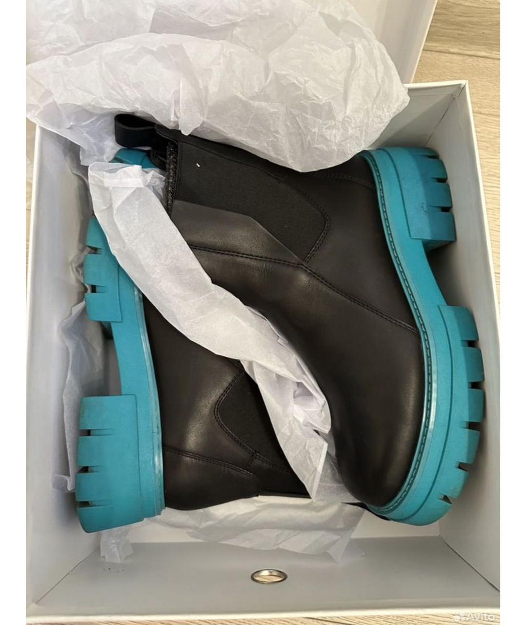 ASH Черные кожаные полусапоги, фото 7