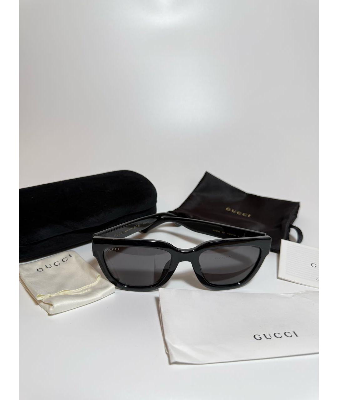 GUCCI Черные пластиковые солнцезащитные очки, фото 4