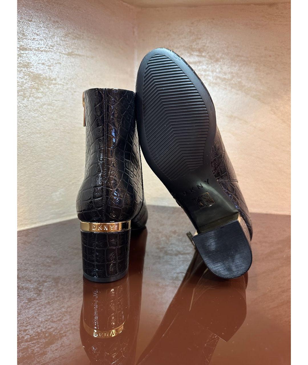 DKNY Черные кожаные ботильоны, фото 5
