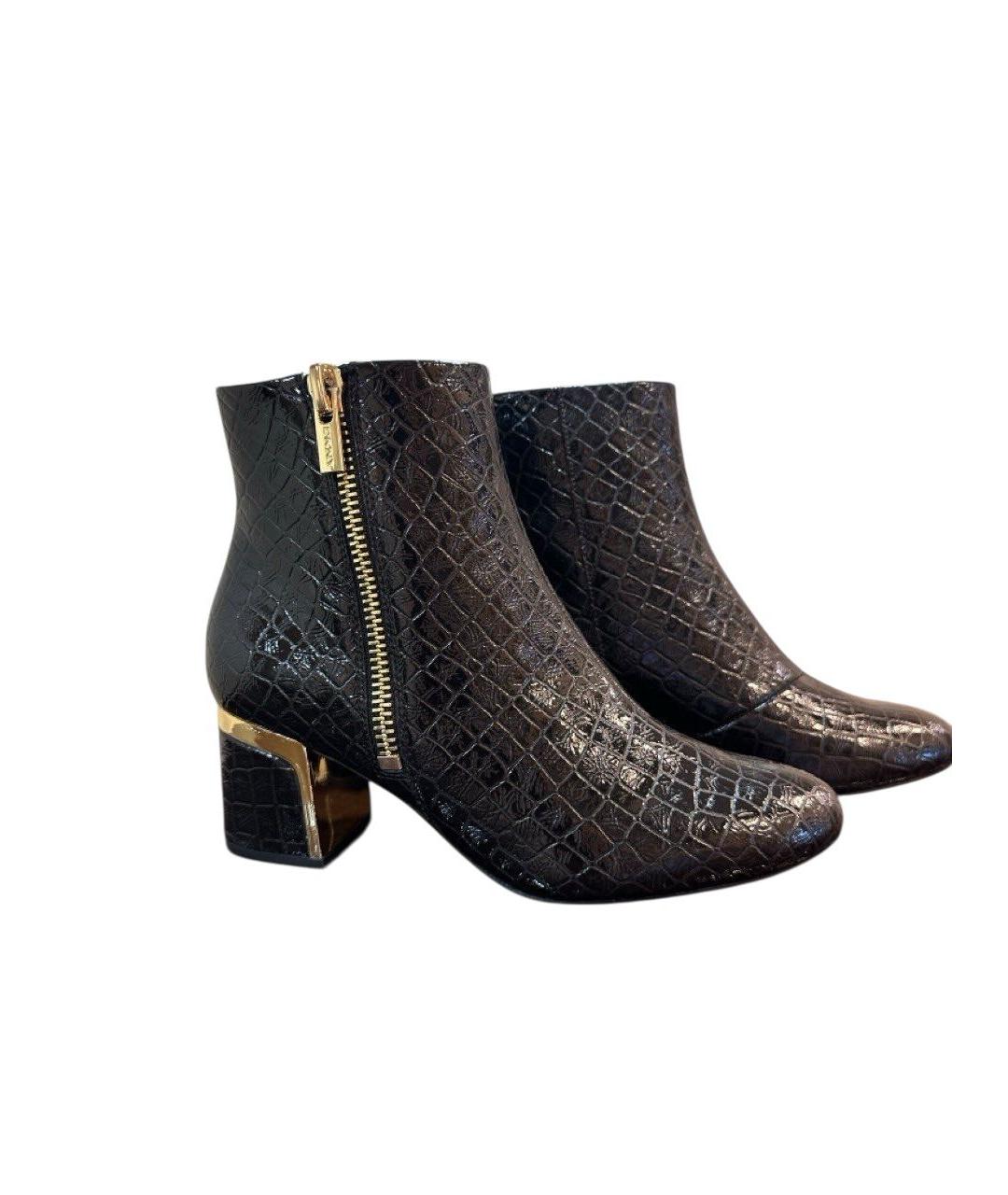 DKNY Черные кожаные ботильоны, фото 7