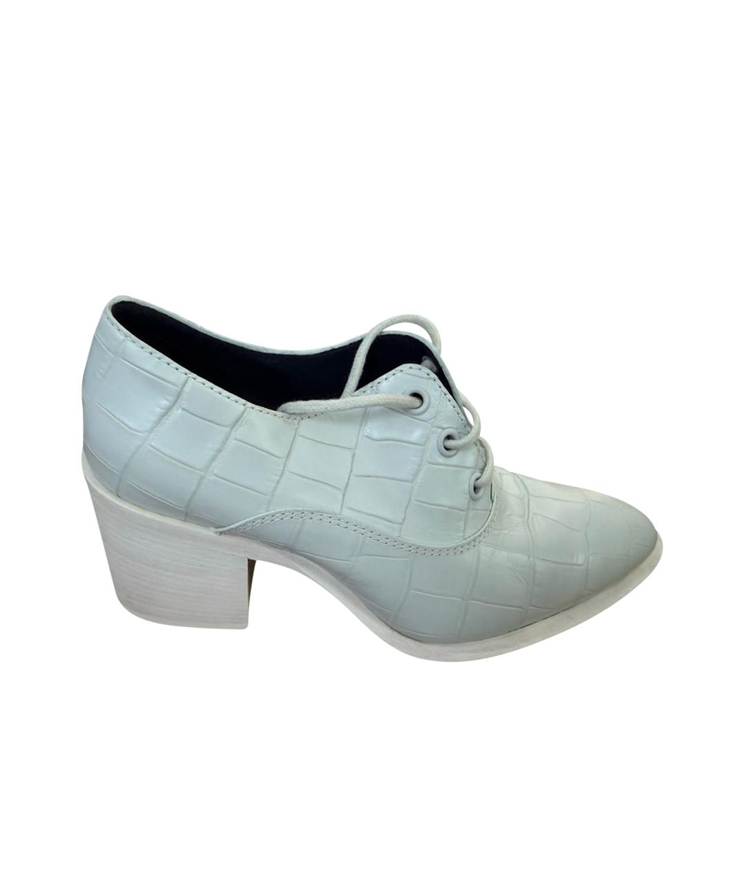 CELINE Голубые кожаные брогги и оксфорды, фото 1