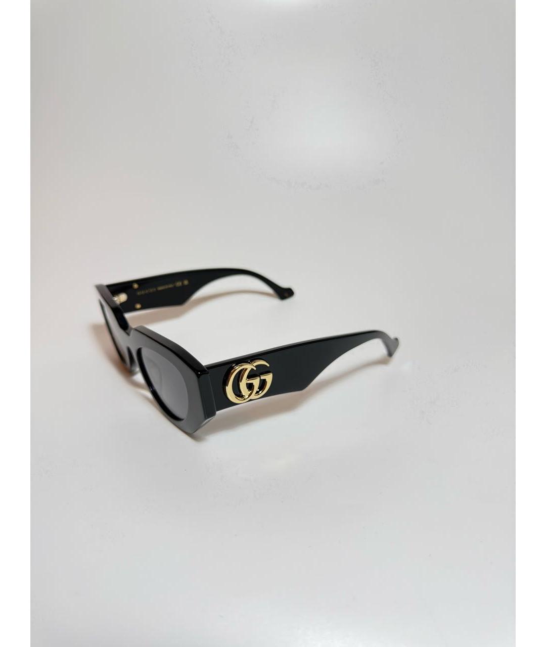 GUCCI Черные пластиковые солнцезащитные очки, фото 2
