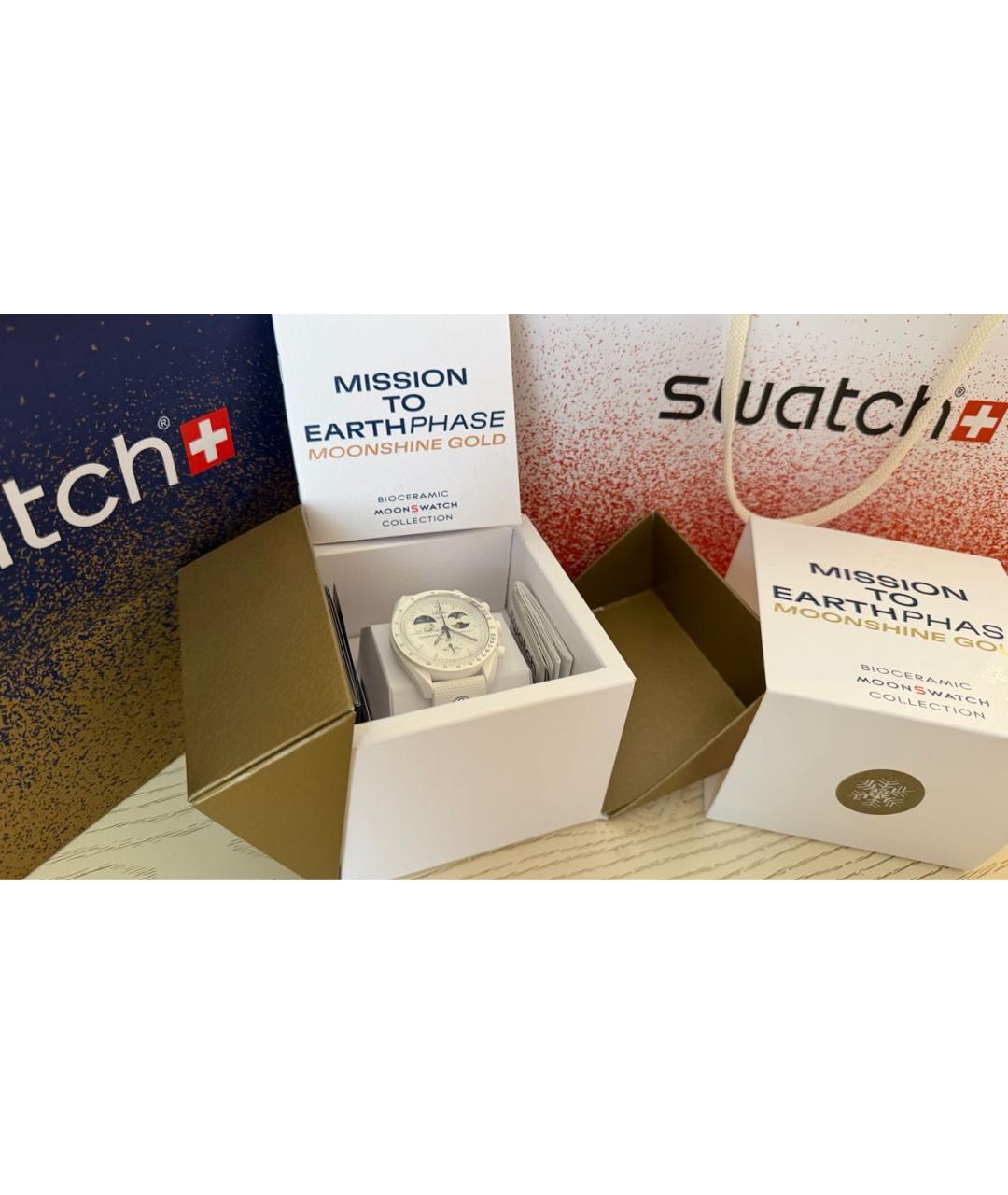 Swatch Белые керамические часы, фото 2