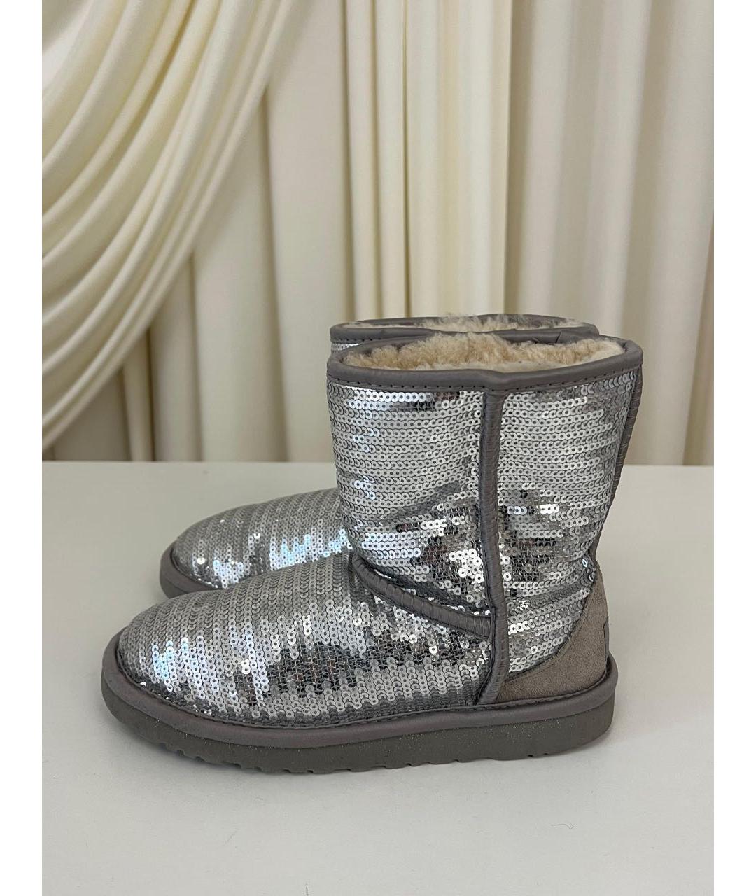 UGG AUSTRALIA Серебряные полусапоги, фото 3