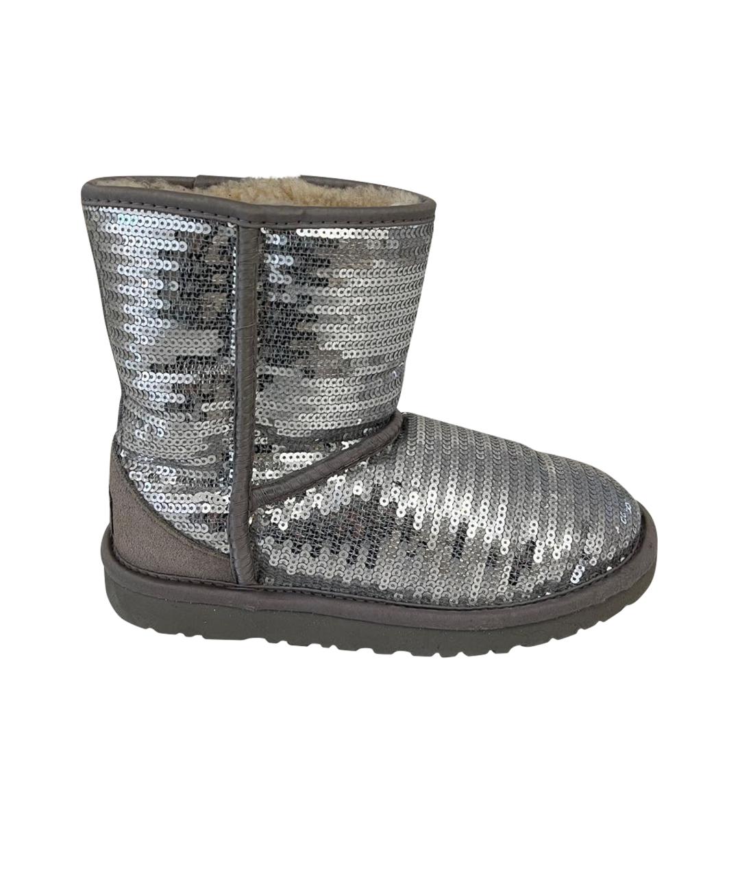 UGG AUSTRALIA Серебряные полусапоги, фото 1
