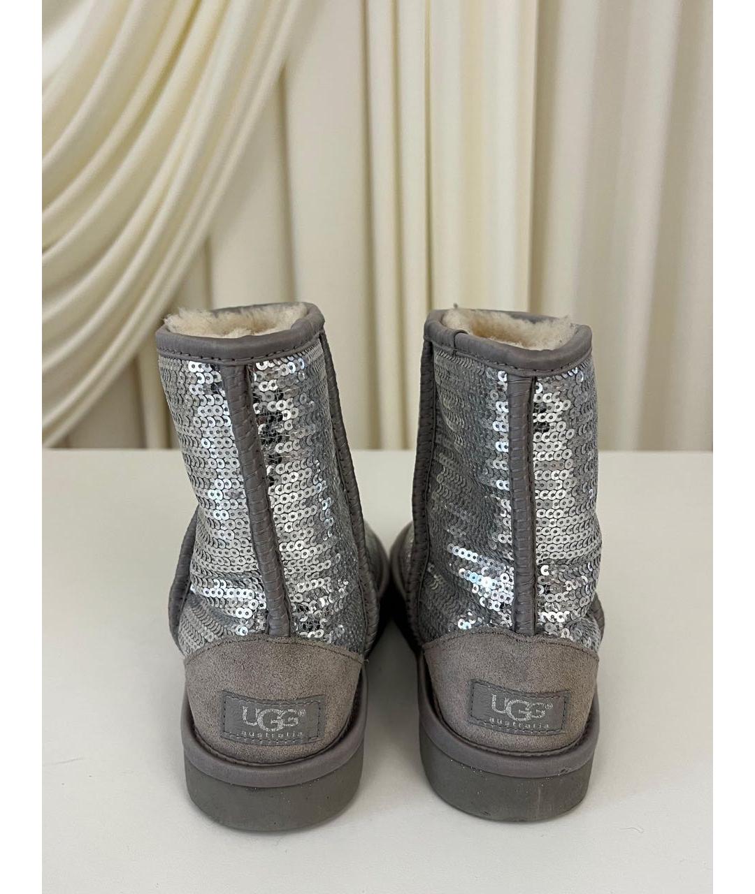 UGG AUSTRALIA Серебряные полусапоги, фото 2