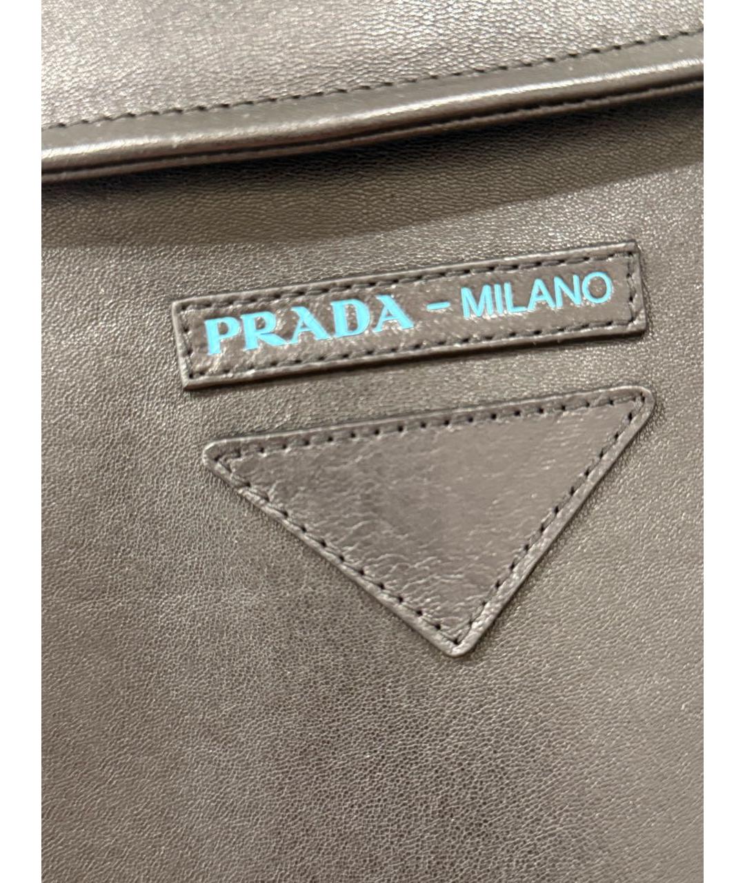 PRADA Черная кожаная куртка, фото 4