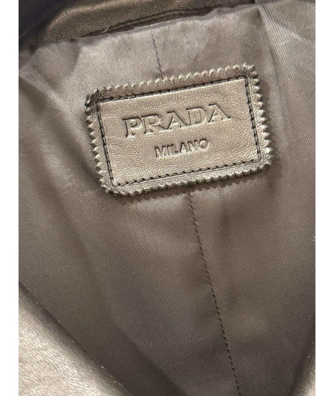 PRADA Черная кожаная куртка, фото 3